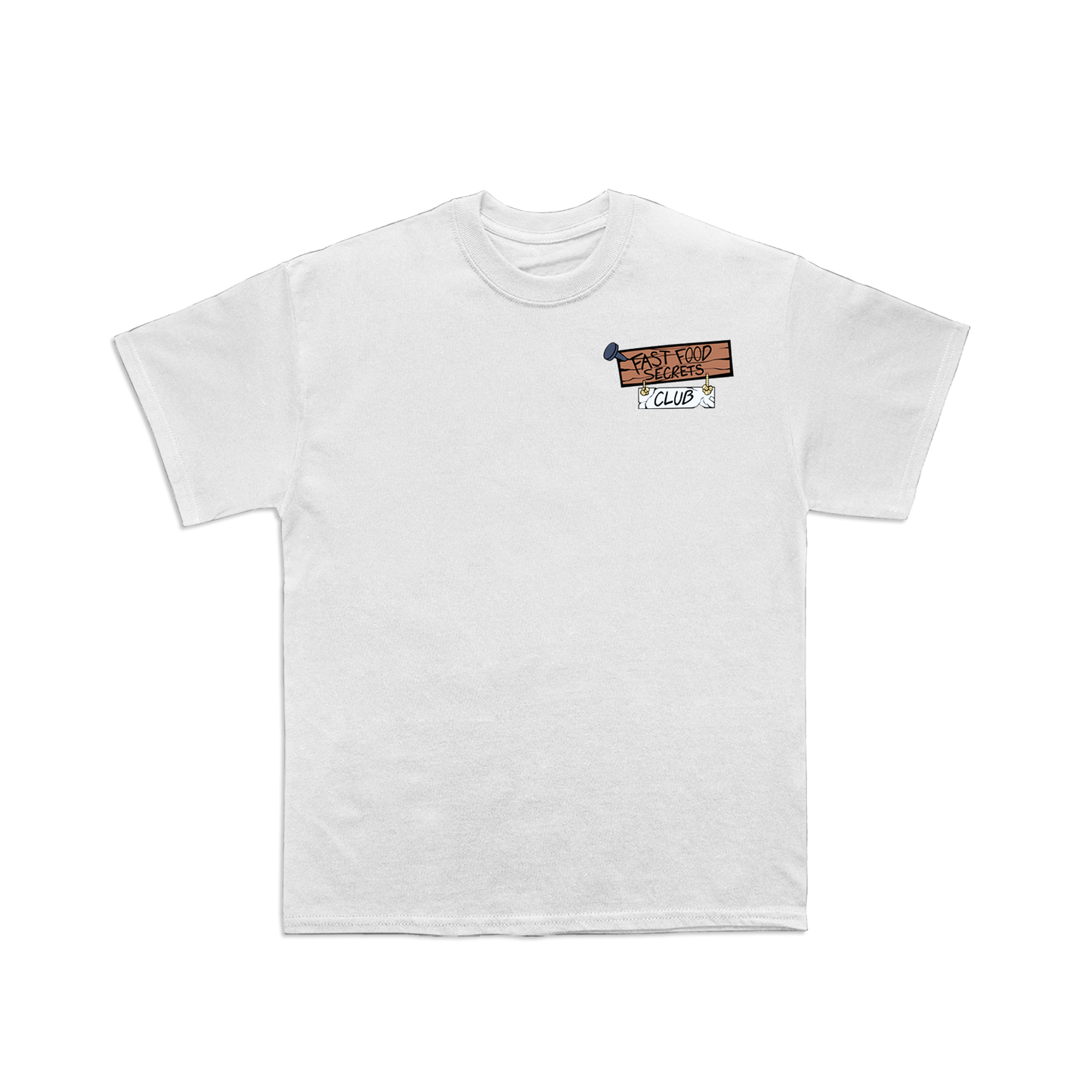 Fast Food Secrets Club Pizza Tee - White