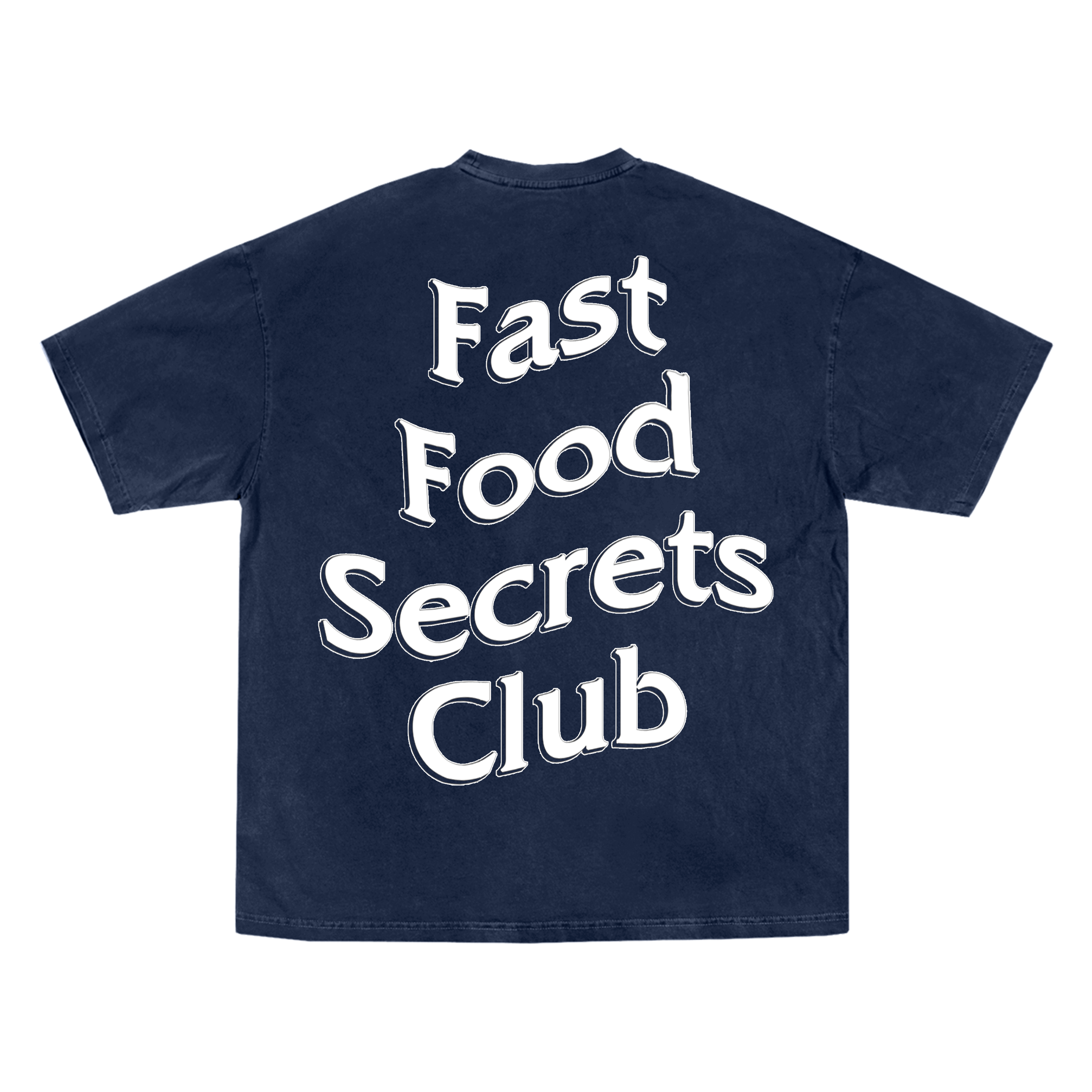 Fast Food Secrets Club Tee Navy Fast Food Secrets Club Apparel