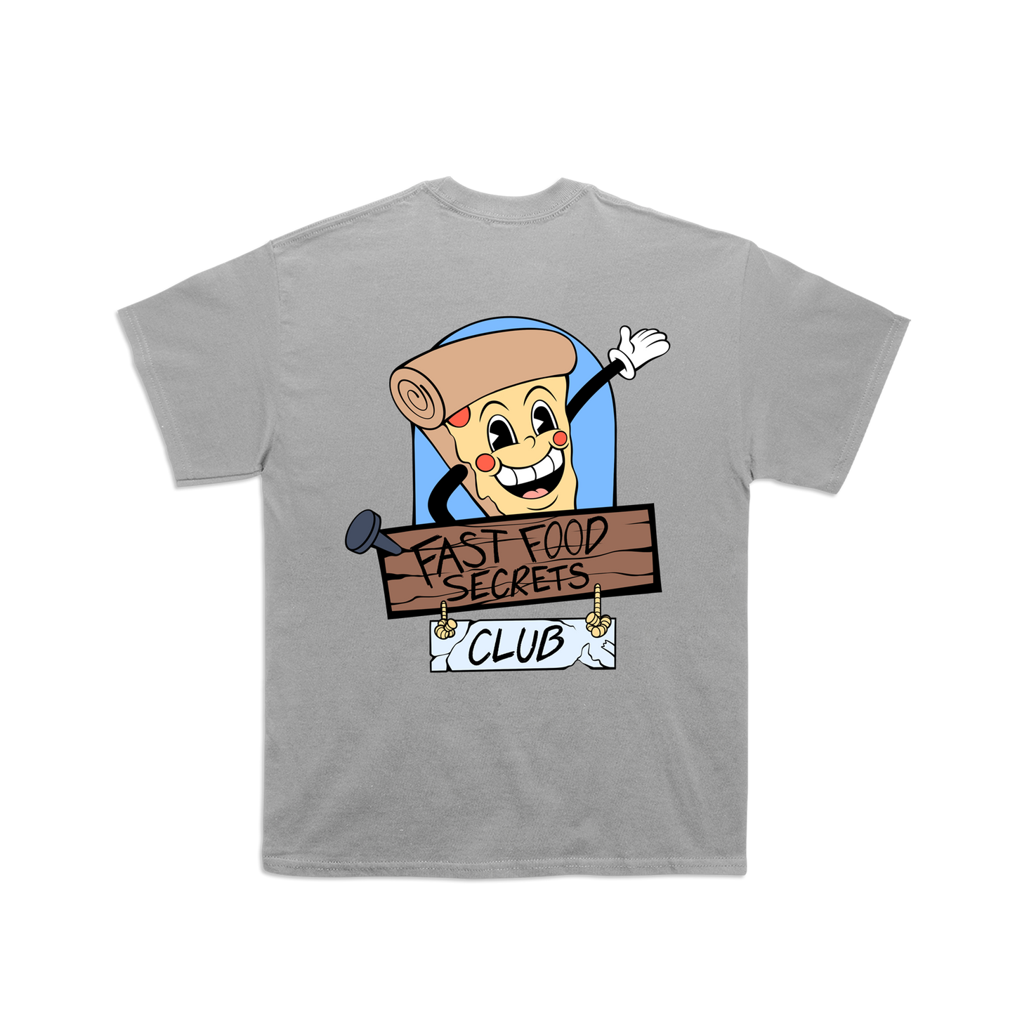 Fast Food Secrets Club Pizza Tee - White
