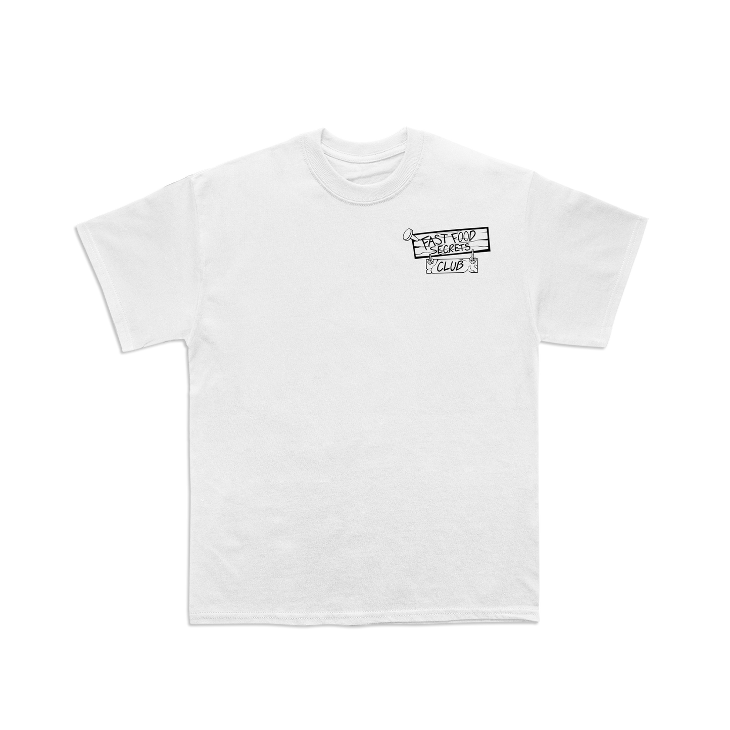 Fast Food Secrets Club Pizza Tee - White