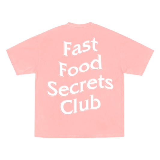 Fast Food Secrets Club Tee - Coral