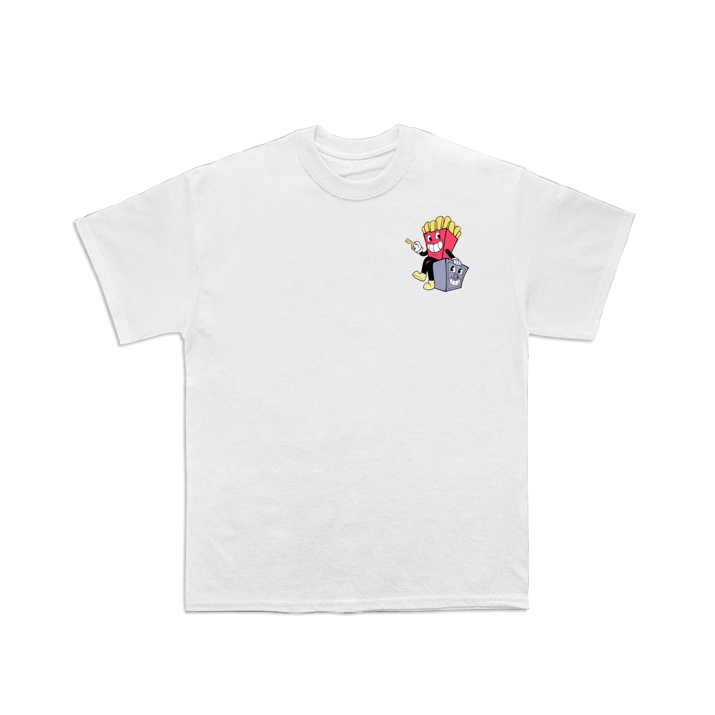 Fast Food Secrets Club Fry Guy Tee - White