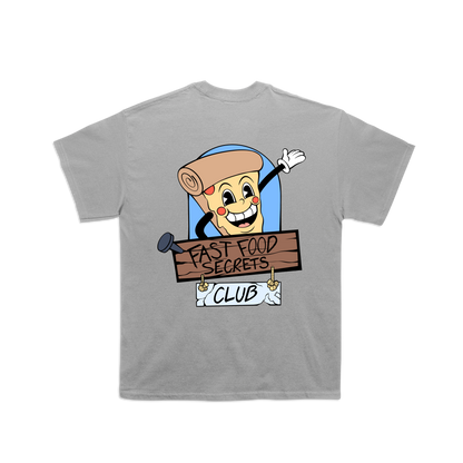 Fast Food Secrets Club Pizza Tee - White